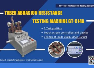 Thiết bị Taber Abrasion Tester GT-C14A – Công cụ không thể thiếu trong việc đo lường và kiểm tra chất lượng sản phẩm giày da và dệt may