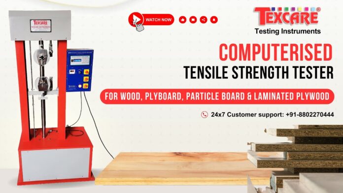 Computerised Tensile Strength Tester | Universal Testing Machine for Plywood | Texcare Instruments AOIP Việt Nam | Distributor