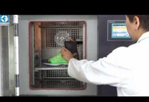 Thiết bị không thể thiếu trong hoạt động của các nhà máy sản xuất giày da, footware hay dệt may GT-7005-R – Máy thủy phân rã đông vật liệu giày Hydrostatic Head Tester