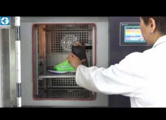 Thiết bị không thể thiếu trong hoạt động của các nhà máy sản xuất giày da, footware hay dệt may GT-7005-R – Máy thủy phân rã đông vật liệu giày Hydrostatic Head Tester