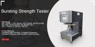 Bộ thiết bị đo lường độ bền vỡ thủy lực GT-C12A (Chuẩn bị trước khi kiểm tra) là một công cụ không thể thiếu trong ngành công nghiệp dệt may. AOIP Việt Nam | Distributor