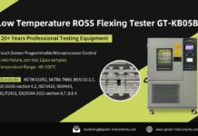 Tiêu đề: “Thiết bị thử nghiệm độ bền đạp bằng tay Low Temperature ROSS Flexing Tester GT-KB05B – Giải pháp hàng đầu cho ngành công nghiệp giày da và dệt may”