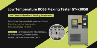 Tiêu đề: “Thiết bị thử nghiệm độ bền đạp bằng tay Low Temperature ROSS Flexing Tester GT-KB05B – Giải pháp hàng đầu cho ngành công nghiệp giày da và dệt may”