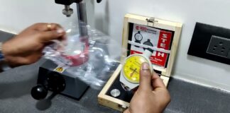 SHORE D HARDNESS TESTER WITH STAND – ASTM D2240 AOIP Việt Nam | Distributor