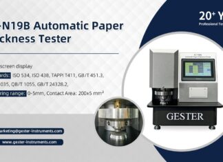 “Thiết bị đo độ dày giấy tự động có màn hình cảm ứng GT-N19B – Giải pháp tối ưu cho nhà máy và phòng thí nghiệm”