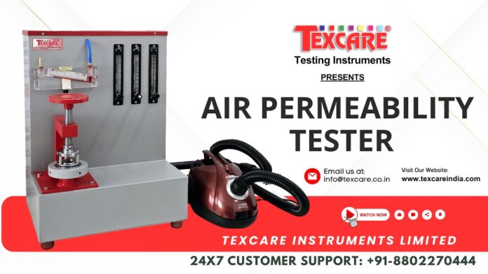 Bảng Đo Độ Thoáng Khí Air Permeability Tester IS 11056:1984, ASTM D737, ISO 9237, ISO 9073-15, Airflow Testing Machine
