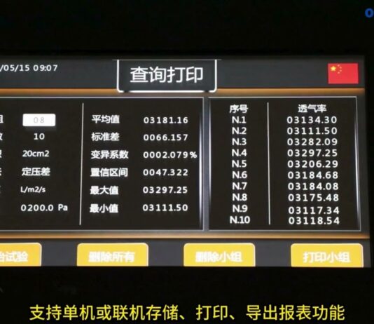 Bài viết chuyên ngành: “YG(B)461X – Máy kiểm tra độ thấm khí của vải Fabric Air Permeability Tester”