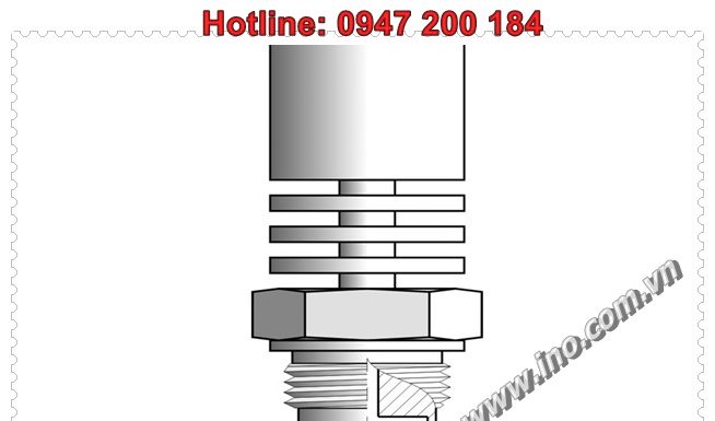 APLISENS-Threaded seals with flush diaphragm and radiator (Model: S-RC)